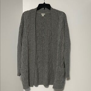 L.L. Bean Heather Gray Knit Sweater size small